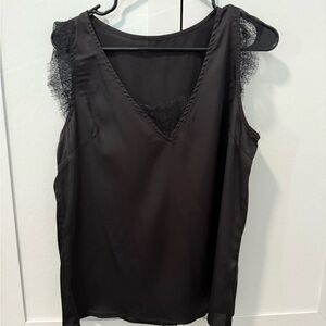 Vestique Black Lace Trim Camisole